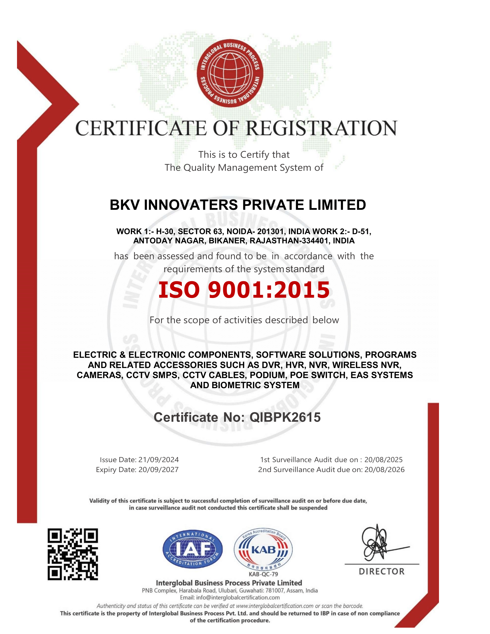 QMS FINAL 2615 BKV INNOVATERS PRIVATE LIMITED